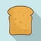 French toast icon, flat style