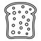 French toast icon, outline style