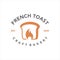 French Toast logo craft bakery badge template