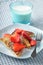 French toasts with strawberry