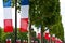 French Tricolor Flags in Paris