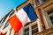 French Tricolours Flag Decorate A Local Government Building In P
