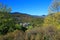 French village in autumnal landscape in Pyrenees