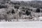 French Village landscape under the snow