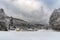 French Village landscape under the snow