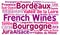French wines word cloud