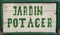 French wooden vegetable garden sign: Jardin potager