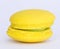 French yellow macaron isolated