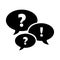 Frequency Ask Question Icon, black Icon Color