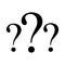 Frequency Ask Question Icon, black Icon Color