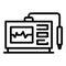 Frequency radio device icon, outline style