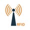 Frequency, radio, rfid signal icon. Editable vector logo