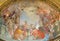 The fresco Baptism of emperor Constantine in main apse of church Chiesa di San Silvestro in Capite by Pope Sylvester by Ludovico