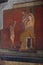 Fresco covers walls of villa of the mysteries in Pompeii (Pompei