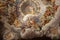 Fresco by Giulio Romano on the ceiling in the Giants room inside Palazzo Te