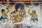 Fresco/mural paintings in ancient Brihadeeswarar temple in Thanjavur, Tamilnadu.