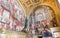Fresco on the wall (Stanze di Raffaello) in the Vatican Museum in Rome