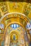 The frescoed vault and mosaic apse of St Sophia Cathedral, on May 18 in Kyiv, Ukraine