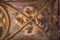 Frescoes on ceiling in San Lorenzo Church inside Florence Charterhouse church. Certosa di Galluzzo di Firenze. Italy.
