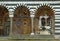 Frescoes under the arcades of the Rila monastery.