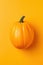 Fresh Acorn Squash on Vibrant Orange Background AI Generated