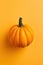 Fresh Acorn Squash on Vibrant Orange Background AI Generated