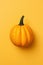 Fresh Acorn Squash on Vibrant Orange Background AI Generated