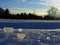 Fresh afternoon winter landscape, with ice pieces