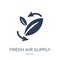 Fresh air supply icon. Trendy flat vector Fresh air supply icon