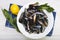 Fresh and alive mussels for cooking