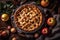 Fresh American apple pie. Generative AI