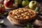 Fresh American apple pie. Generative AI