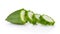 Fresh Angled luffa fruit on white background