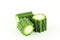 Fresh Angled luffa fruits isolated