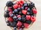 Fresh antioxidant food raspberry blueberry blackberry