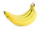 Fresh appetizing banana, useful fruit on white