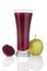 Fresh apple and beetroot juice