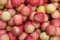 Fresh apples background texture, lots of apples