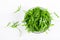 Fresh arugula or rocket leaves salad, rucola