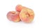 Fresh asian flat peaches isolated