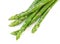 Fresh asparagus on white