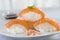 Fresh atlantic salmon Sushi plate