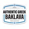 Fresh Authentic Greek Baklava sign