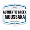 fresh Authentic Greek Moussaka sign