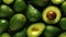 fresh avacado with water droplets seamless background generative AI