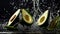 Fresh avocado a dark background nutrition tropical food