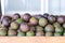 Fresh avocados fruits in wooden box