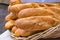 Fresh baguettes, French sticks on display