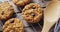 Fresh baked cookies kept over a cooling rack 4k