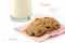 Fresh baked cookies with milk